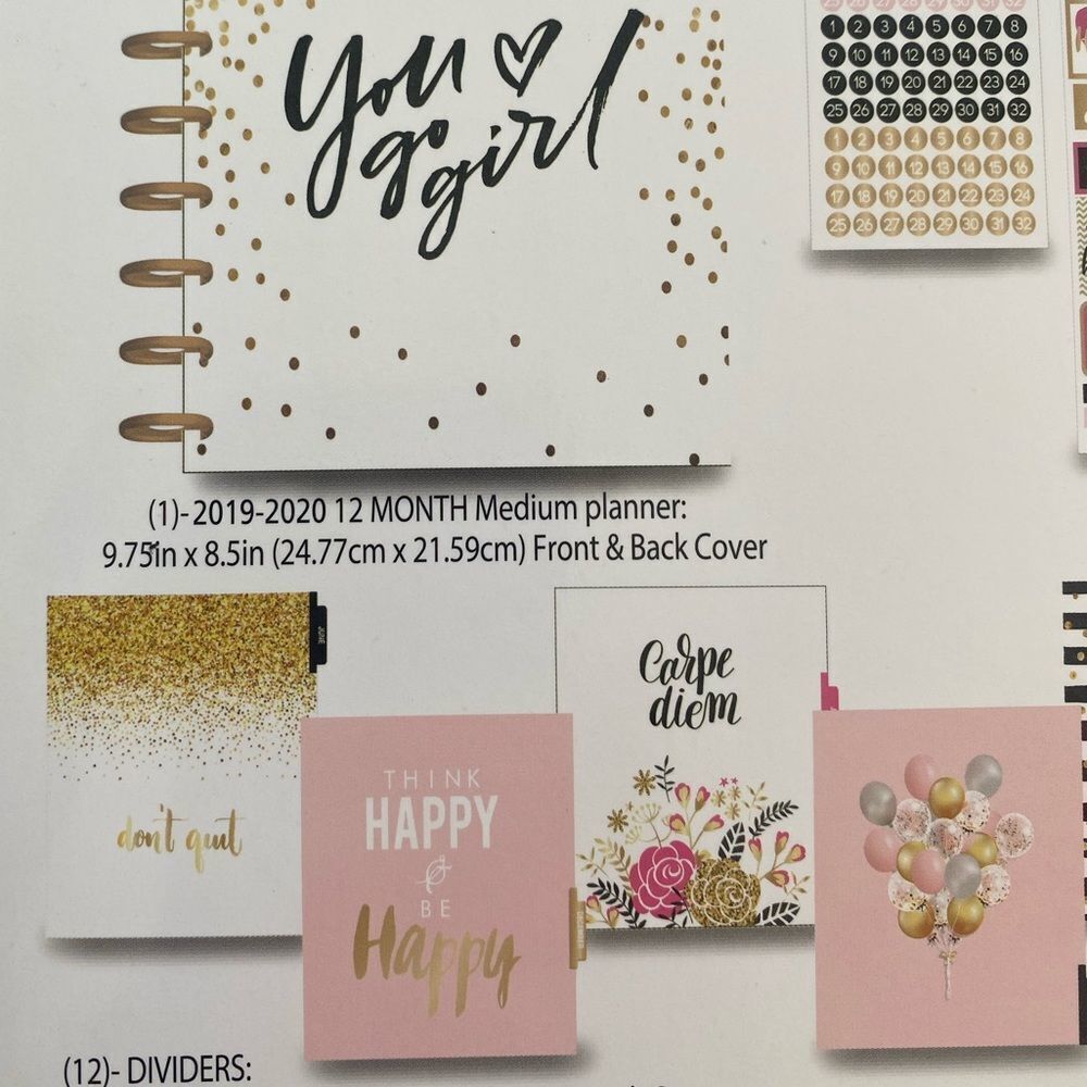 ✨🌸📆 ADORABLE 12 month planner kit✨ You go girl!✨ - Picture 3 of 12